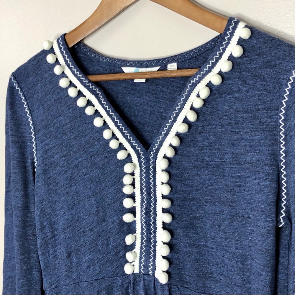 Navy Boden‎ Pom Pom dress adorable! Size 6L - Picture 2 of 7
